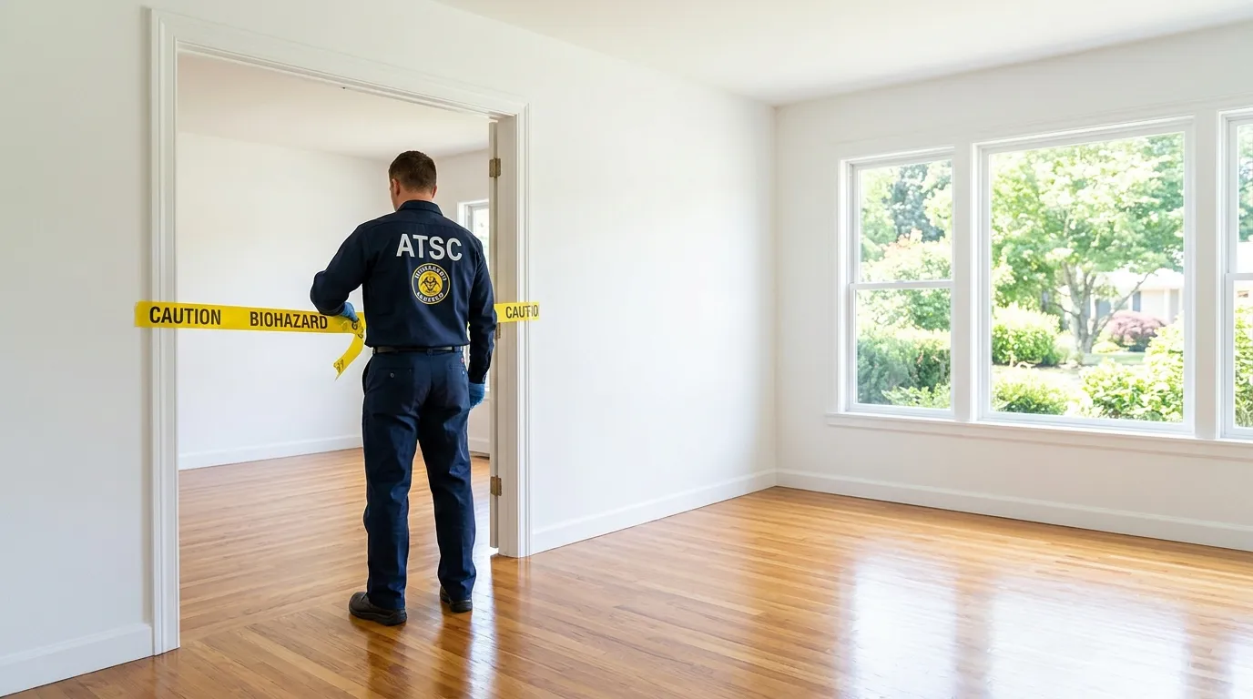 Certified biohazard cleanup crew performing Trauma Scene Cleanup in Morgan Hill